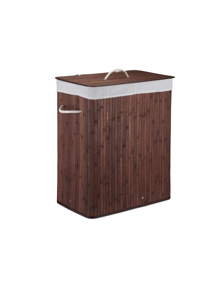 relaxdays Wäschekorb in Braun - (B)55 x (H)63 x (T)35 cm günstig kaufen onesize