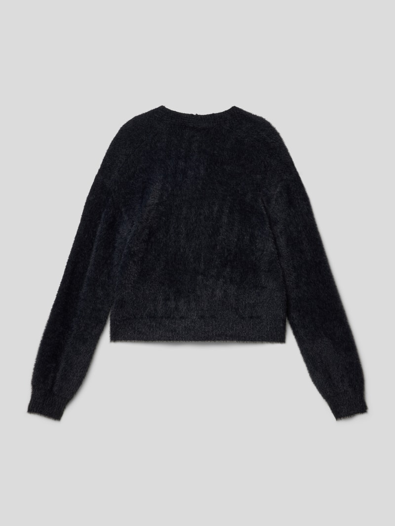 Cardigan mit V-Ausschnitt Modell 'PIUMO' in schwarz