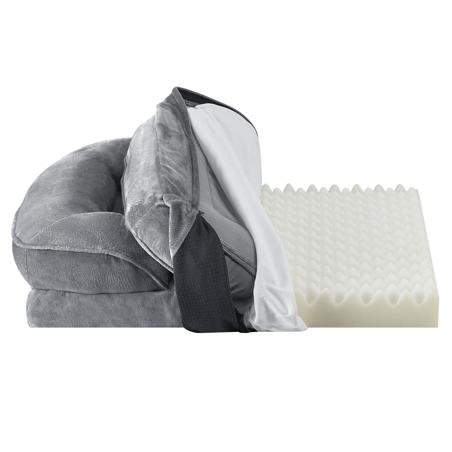 Juskys Tierbett Sheena, Stoff, Flanell (100 % Polyester), orthopädisch, waschbar und rutschfest, gepolsterter Rand