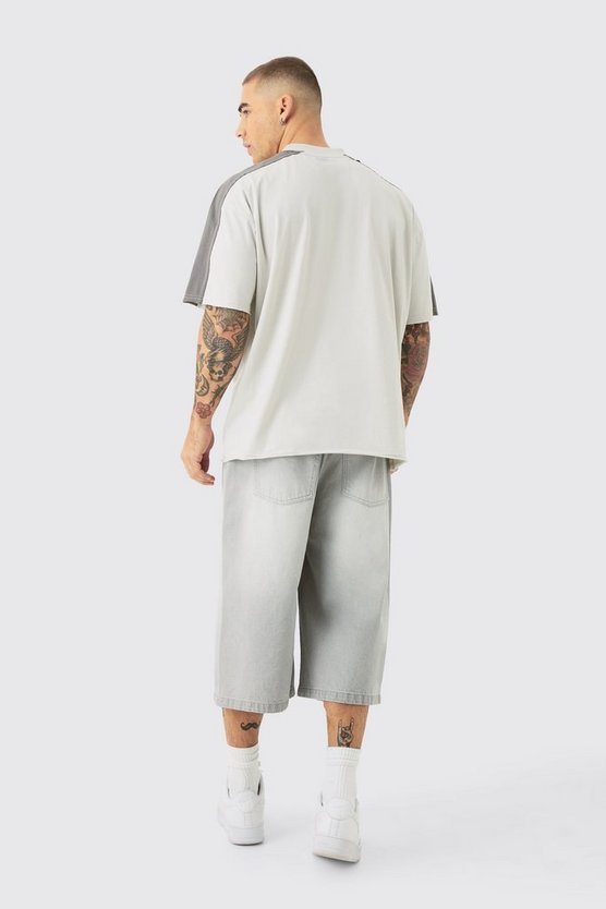 Oversize T-Shirt mit Gothic Bm-Applikation