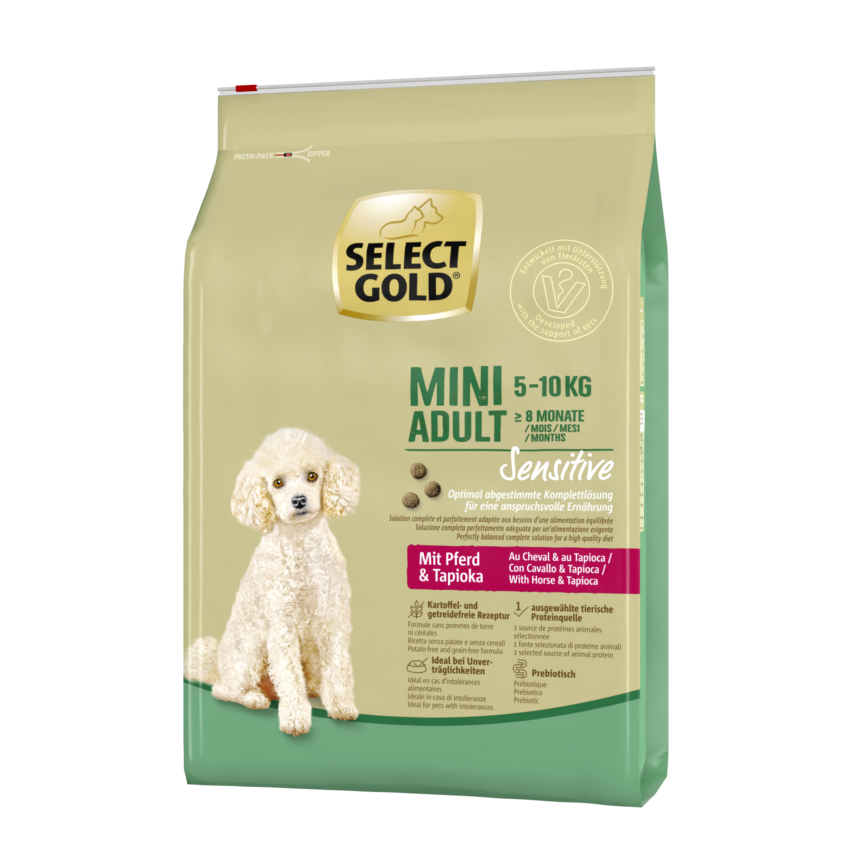 SELECT GOLD Hundetrockenfutter SELECT GOLD Sensitive Mini Adult Pferd & Tapioka 4 kg