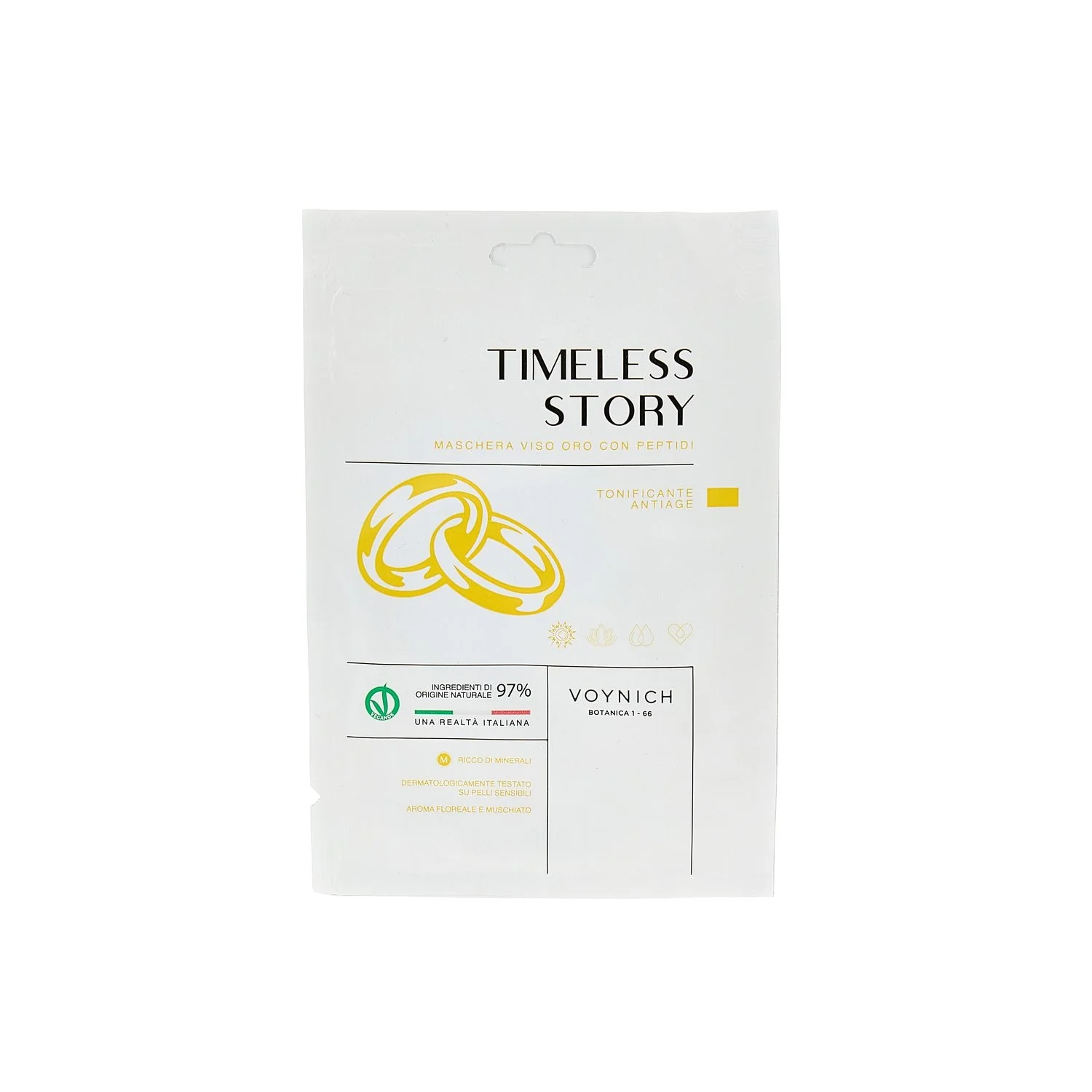 TIDLESS HISTORY Guld ansigtsmaske med peptider - Fugtgivende ansigtsmaske, anti-aging ansigtsmaske