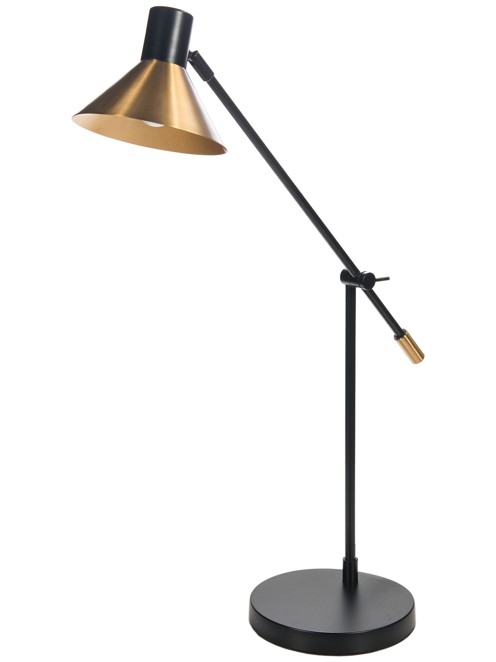 Escat Tischleuchte, Satin Brass/Schwarz