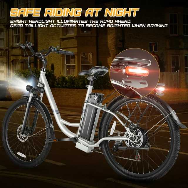 Gocio 500W Electric Bike for Adults, 26 Electric Hybrid Bicycle City Ebike, E Bike with 48V 7.8Ah Battery