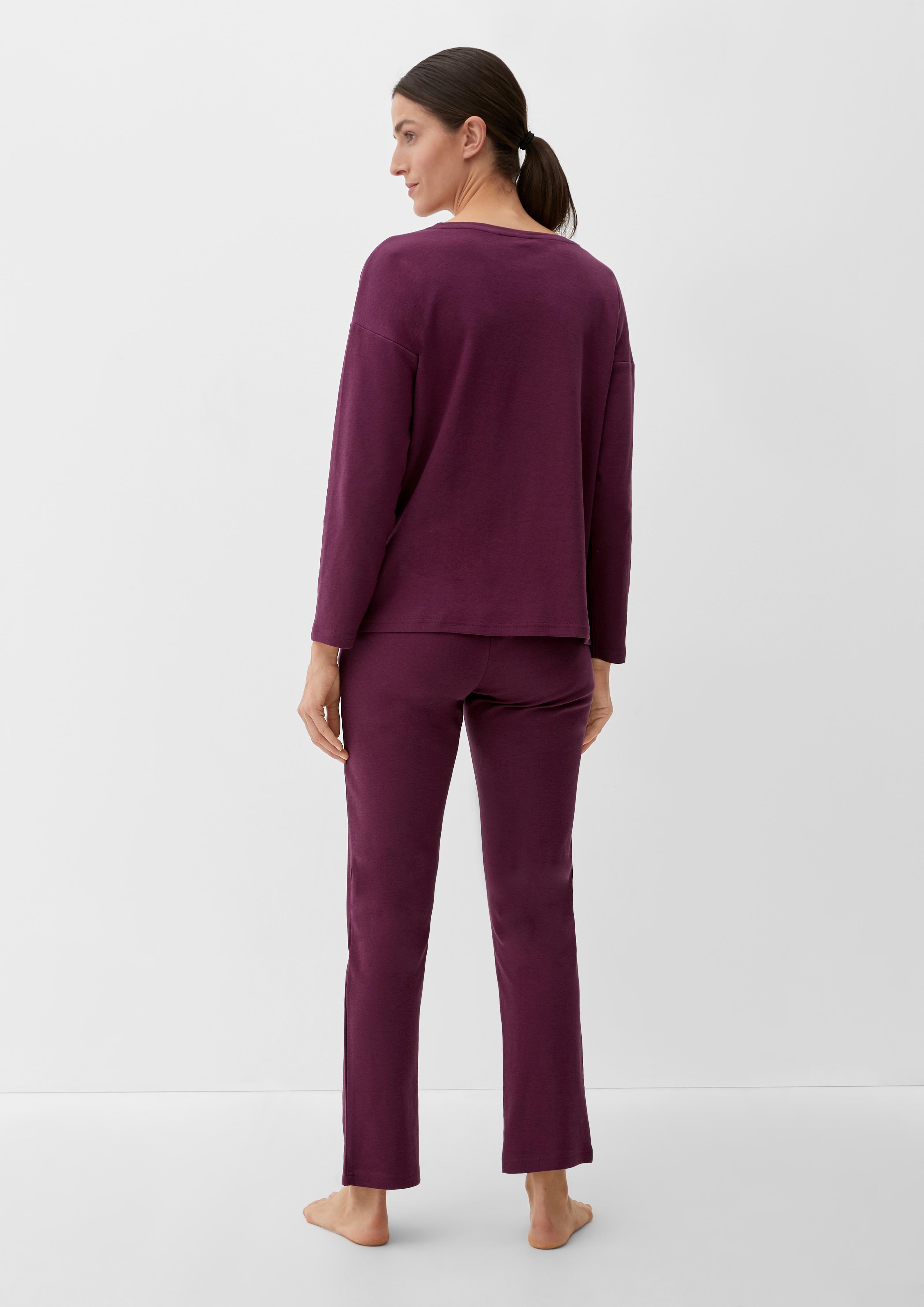 Pyjama mit Schriftzugprint  6008018-4900