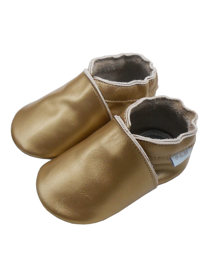 Yalion Baby Leder-Krabbelschuhe in Hellbraun günstig kaufen