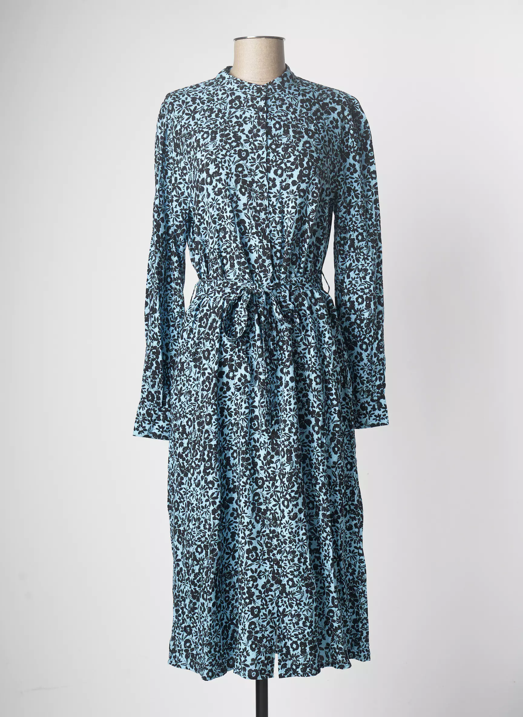 B Young Robes Mi Longues Femme couleur bleu