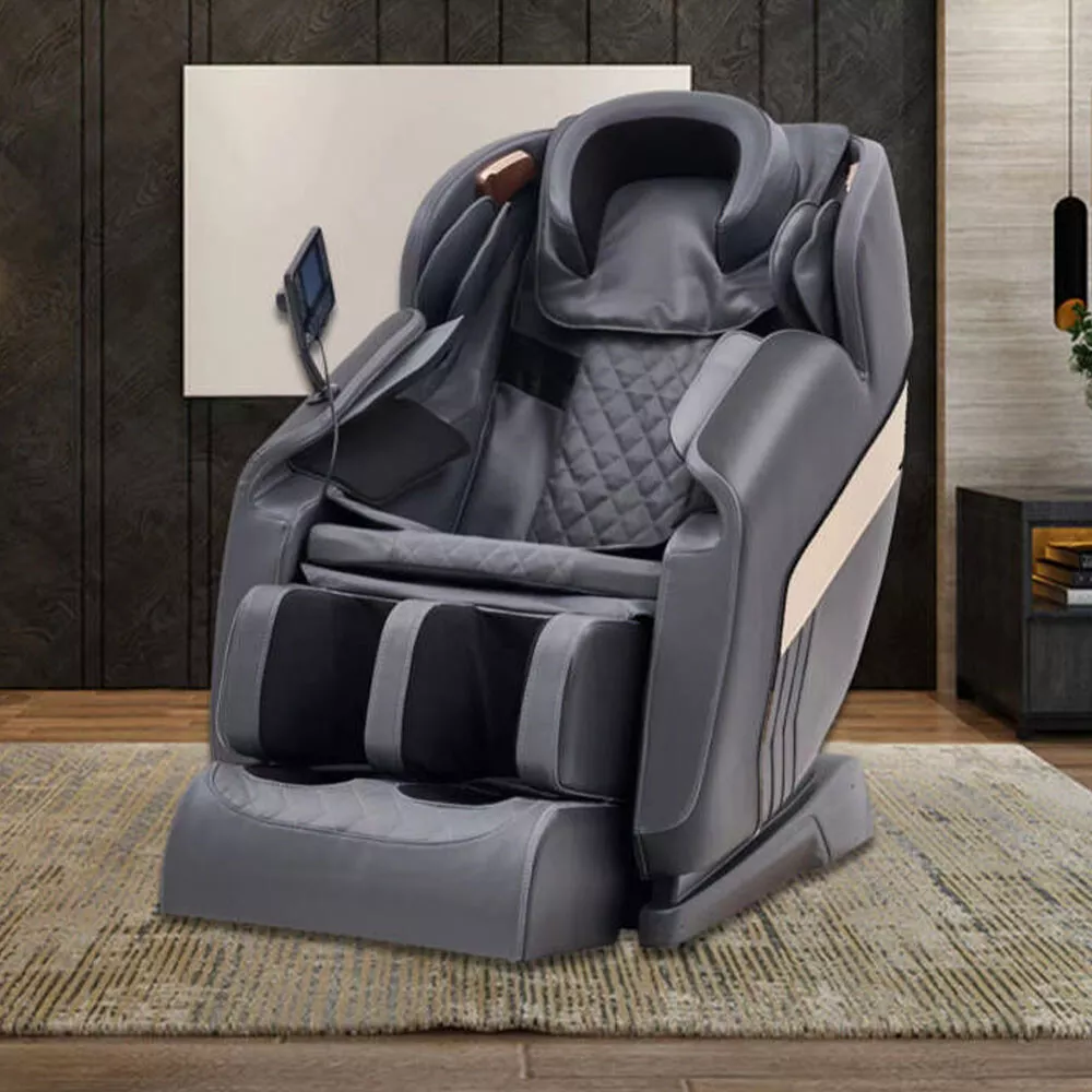 Happy Home Happy Home Elektrischer Massagesessel mit Kopfstütze & Airbag, Schwarz / Creme