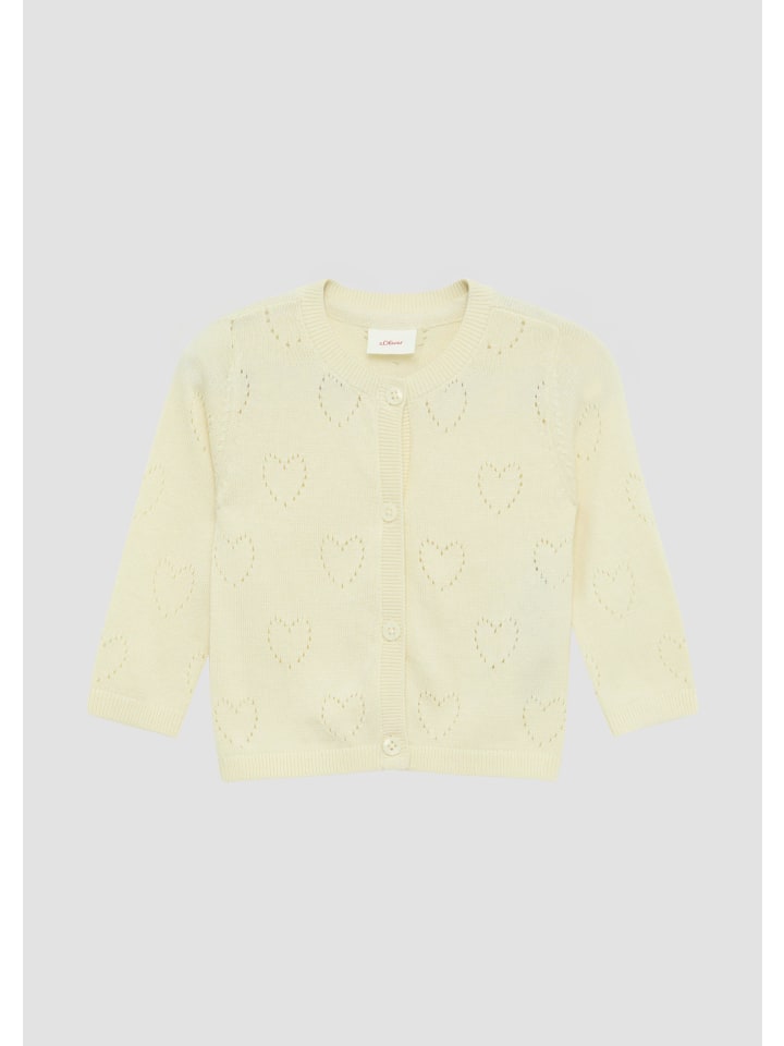 s.Oliver Strickjacke langarm in Creme günstig kaufen