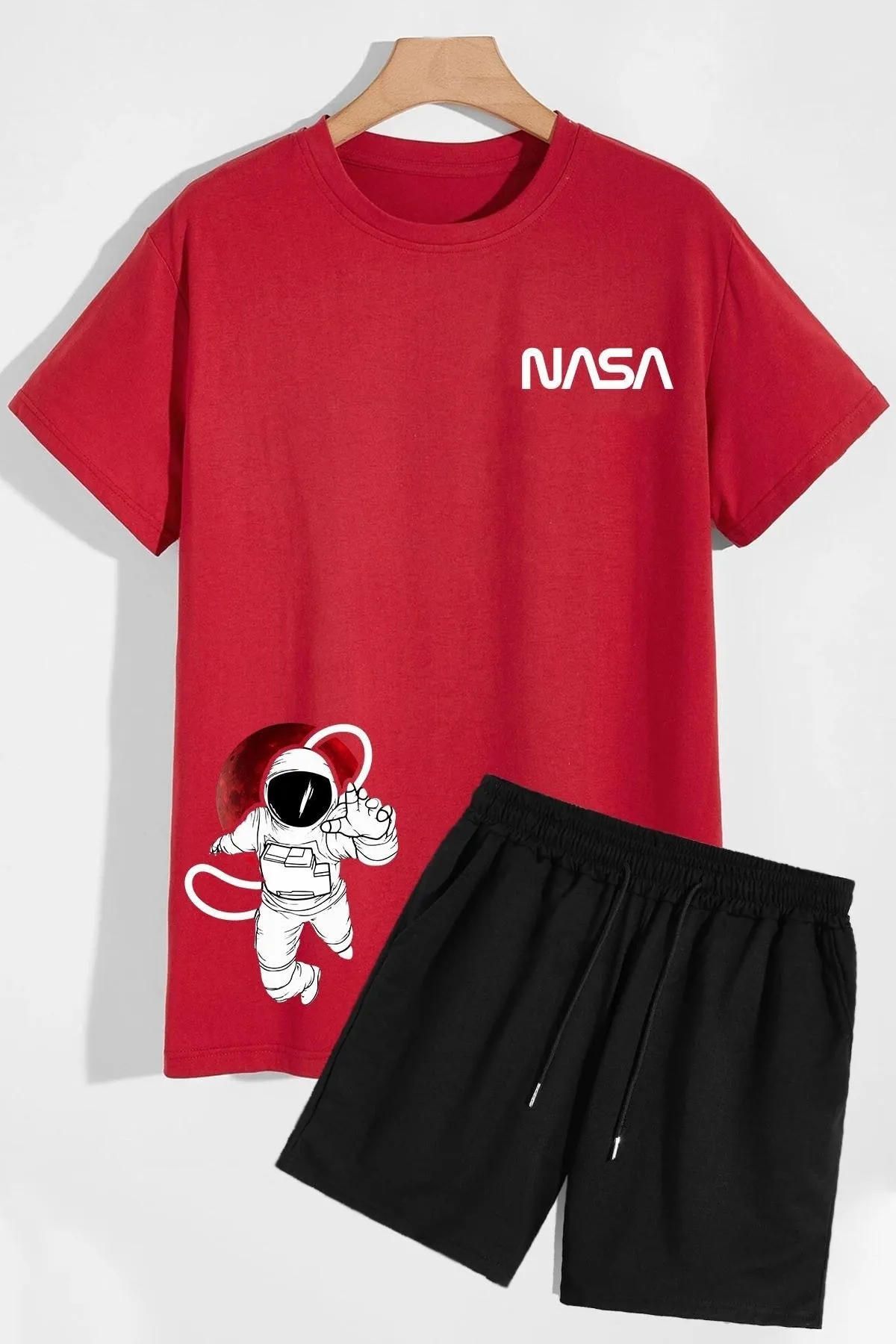 trendypassion  NASA-Shorts-T-Shirt-Trainingsanzug-Set