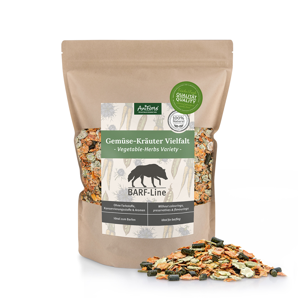 Aniforte Ergänzungsfutter & Aufzucht Aniforte BARF-Line Gemüse-Kräuter Vielfalt 1kg