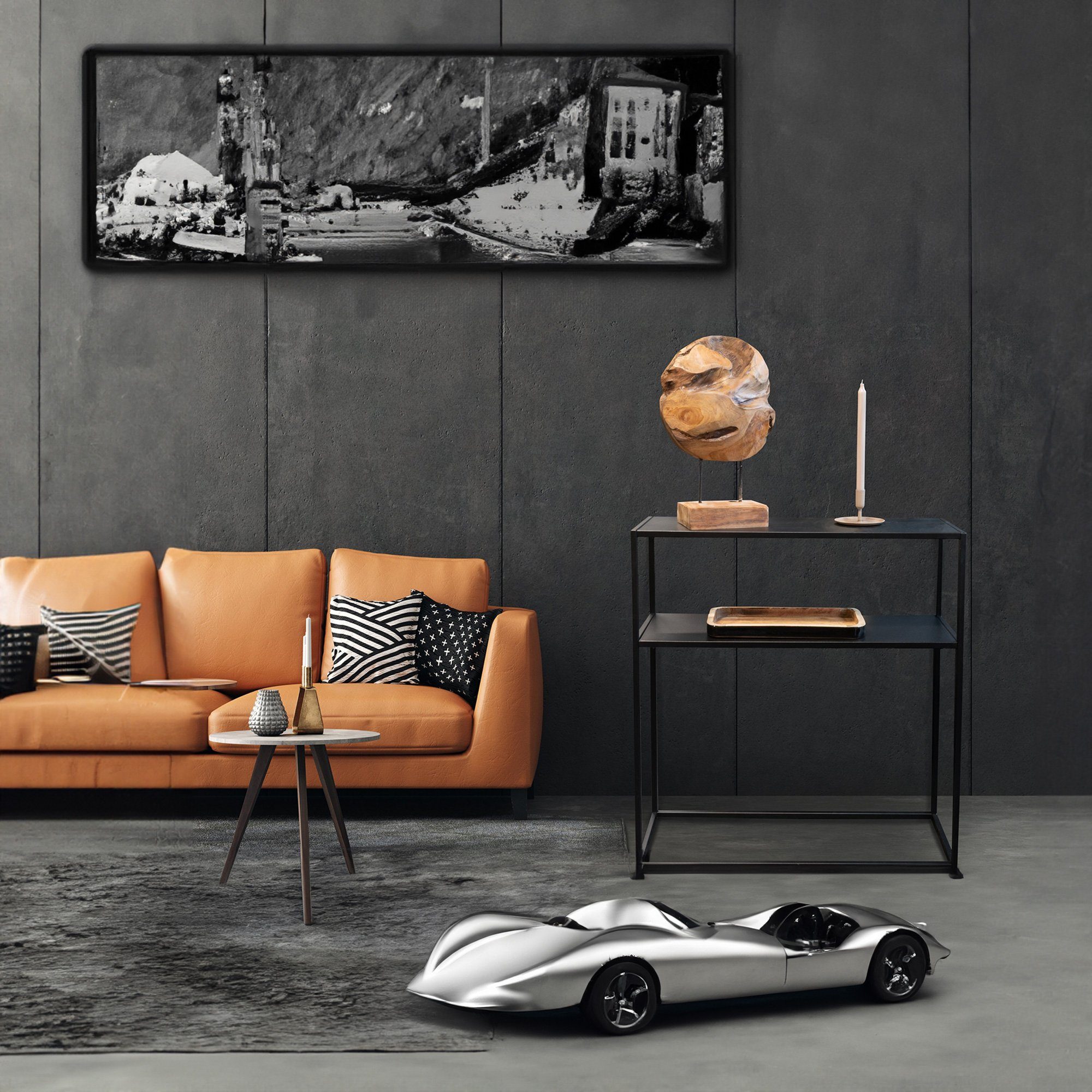 osoltus Raumteiler osoltus cube Industrie Stil Konsolentisch Konsole Stahl schwarz