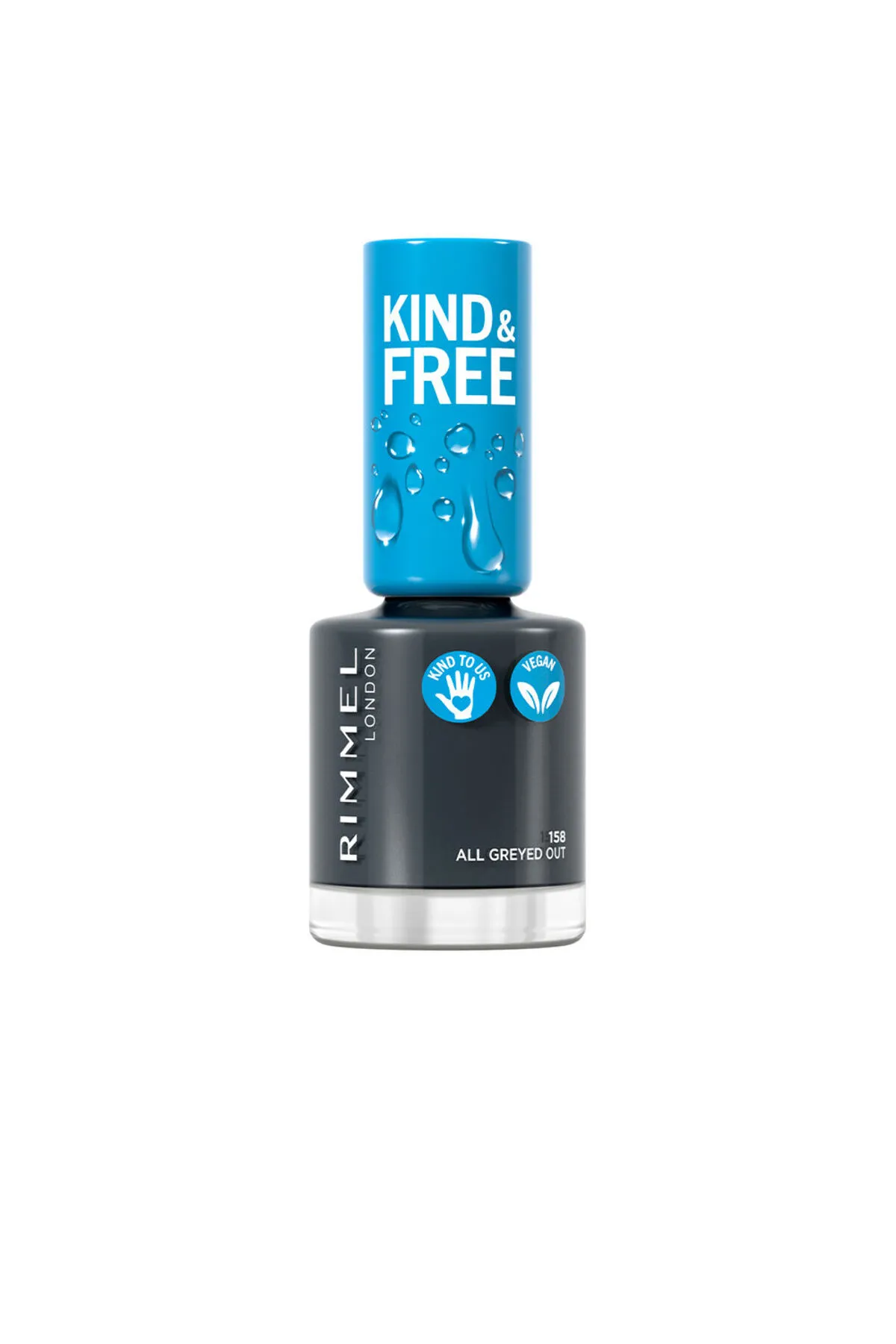 RIMMEL LONDON  Kind & Free Nagellack Nr. 158-all Greyed Out, 8 ml
