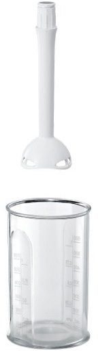 BOSCH Handmixer ErgoMixx MFQ36440, 450 W, 2 Rührbesen, 2 Edelstahl-Knethaken, Pürierstab, Becher