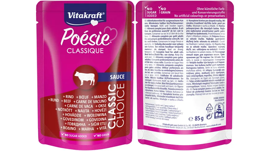 Vitakraft Poésie® Classique Sauce 1020 g