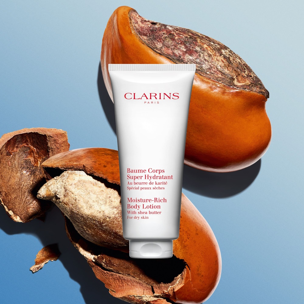 Clarins Baume Corps Super Hydratant  Au beurre de karité Soin corps , soin hydratant