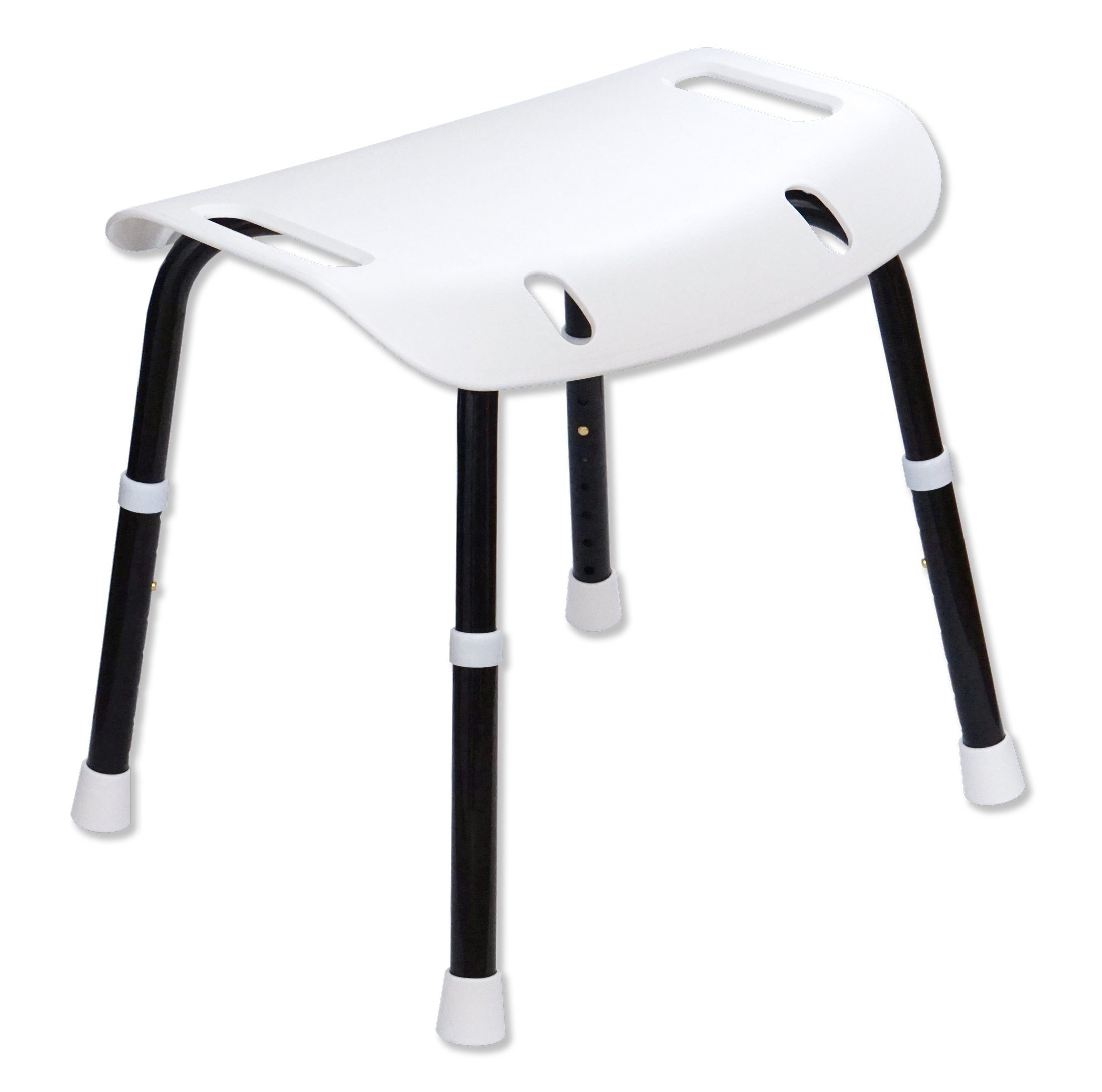 Rollafit Dusch- und Badhocker Rollafit Duschhocker Aluminium schwarz lackiert belastbar bis 130 kg, belastbar bis 130 kg