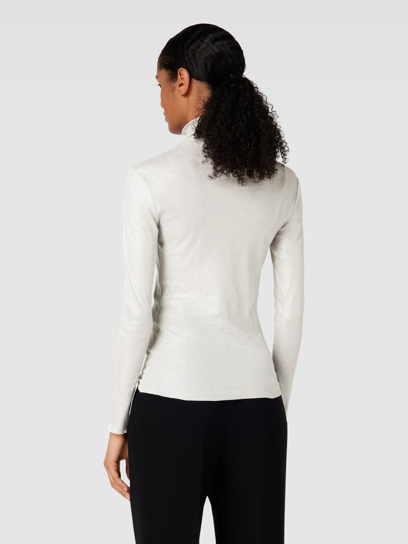 Longsleeve mit Rollkragen in stein