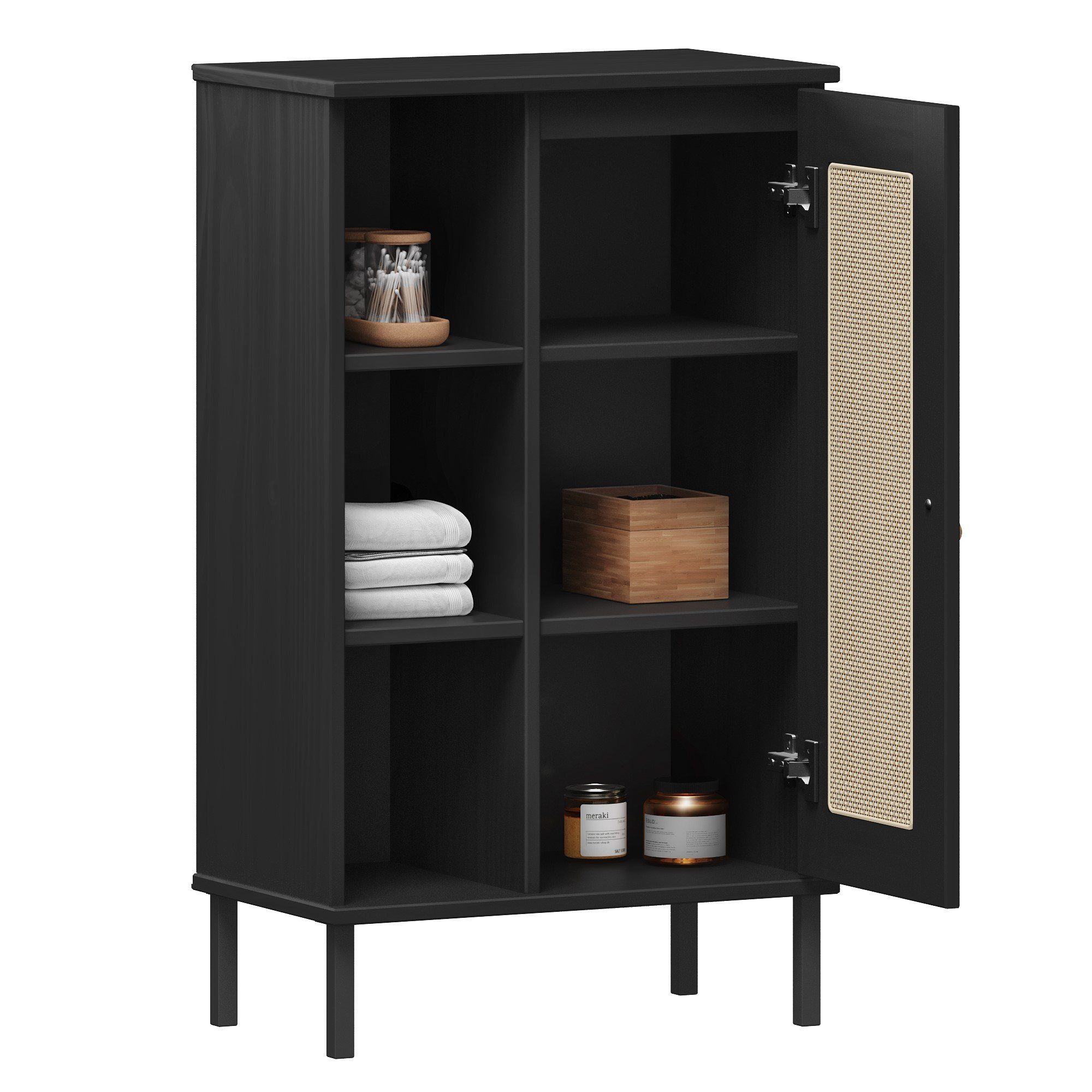 Woodroom Regal Valencia, Kiefer massiv lackiert, BxHxT 52x90x32 cm
