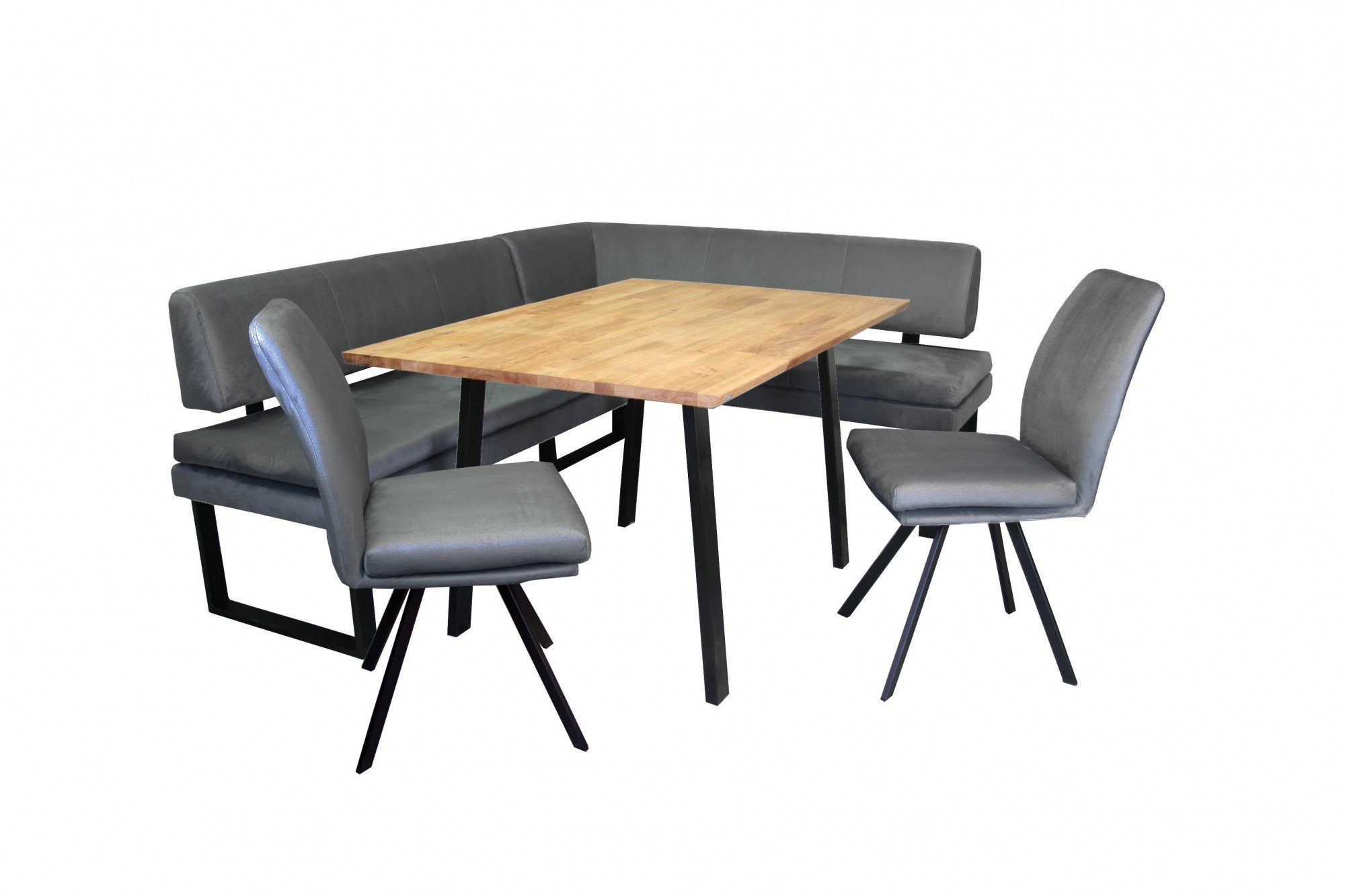 Home affaire Eckbankgruppe Kakan, (Set, 4-tlg., 4tlg Set), Eckbank mit Wellenfederung im Sitz