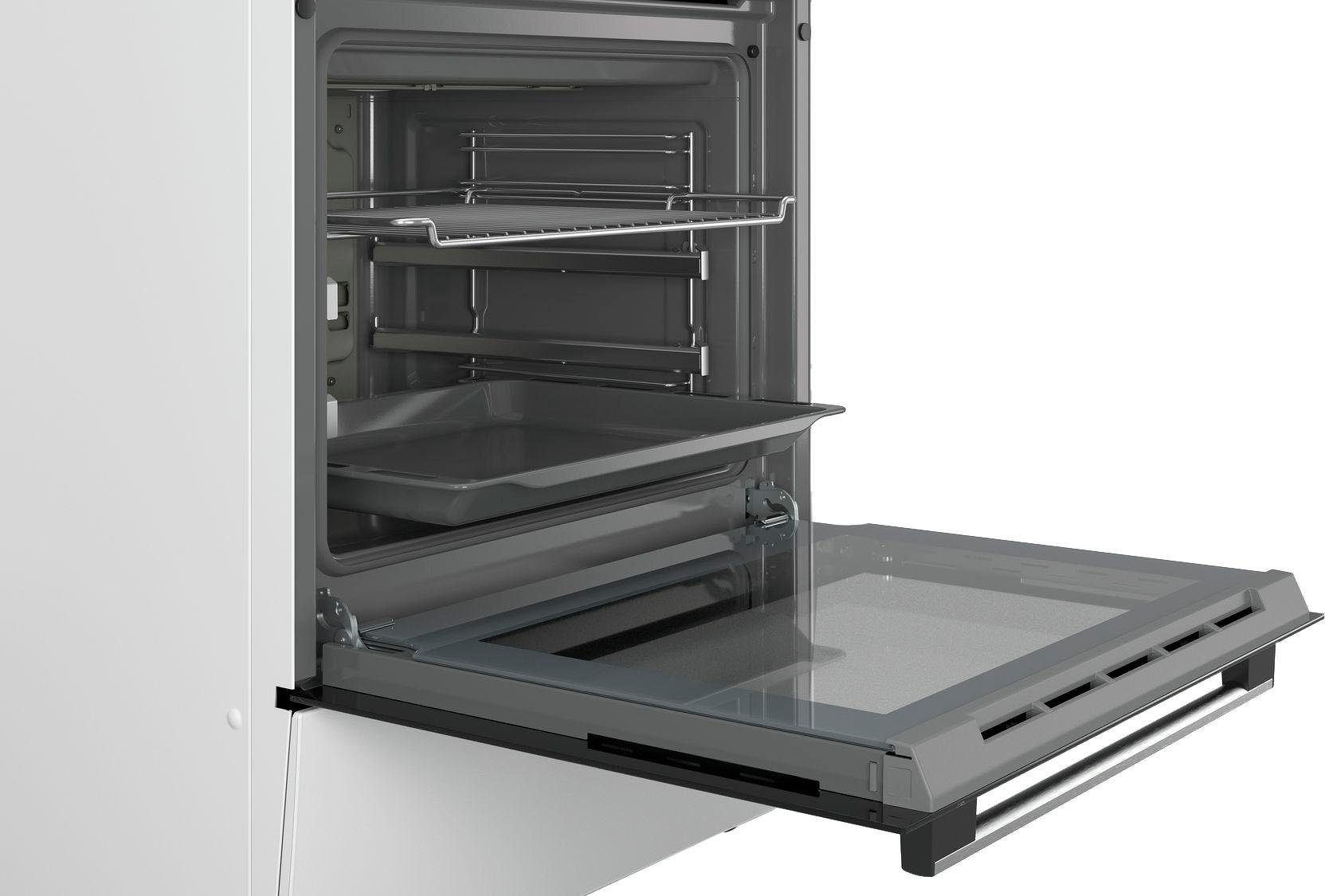 BOSCH Elektro-Standherd 4 HKR39C220, mit 2-fach-Teleskopauszug, ecoClean Direct