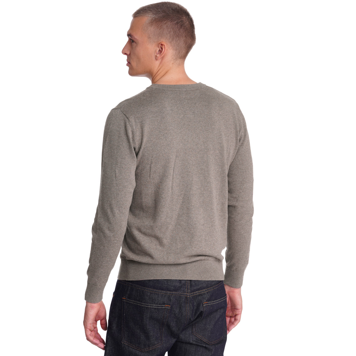 Herren Feinstrickpullover mit V-Ausschnitt