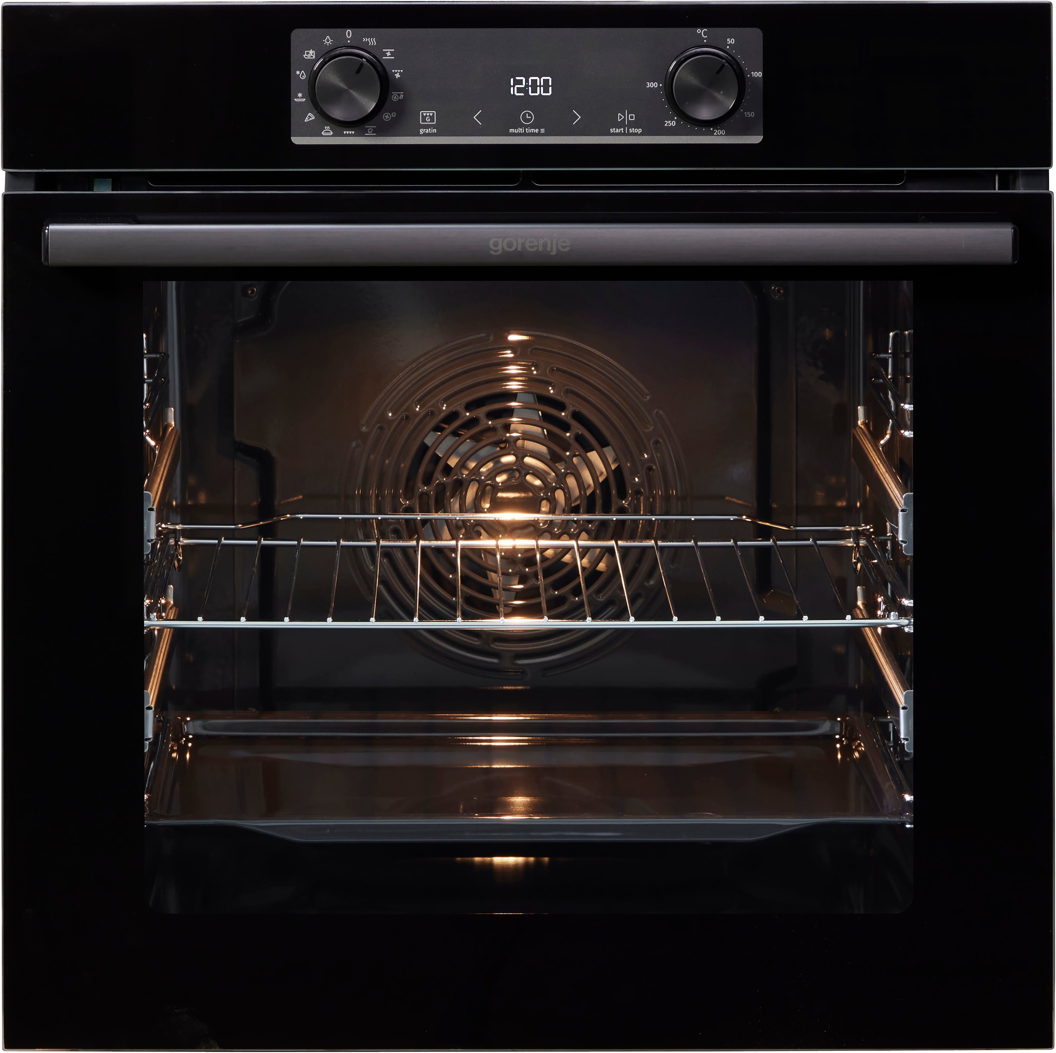 GORENJE Backofen BPS6737E09BGOT, mit 2-fach-Teleskopauszug, Pyrolyse-Selbstreinigung, ExtraSteam