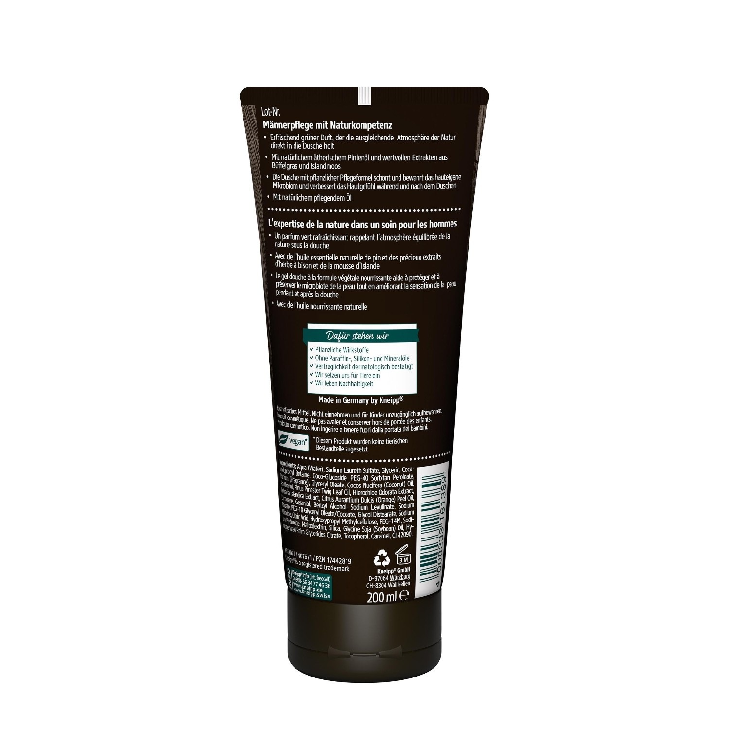 Men 2 in 1 Dusche Nature Feeling. Pinie. Büffelgras & Islandmoos