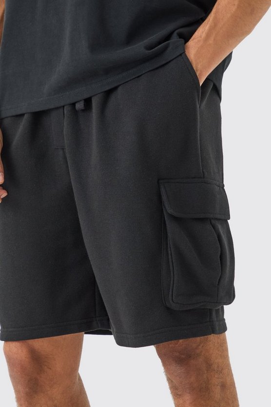 Oversize Jersey-Shorts mit Cargo-Taschen