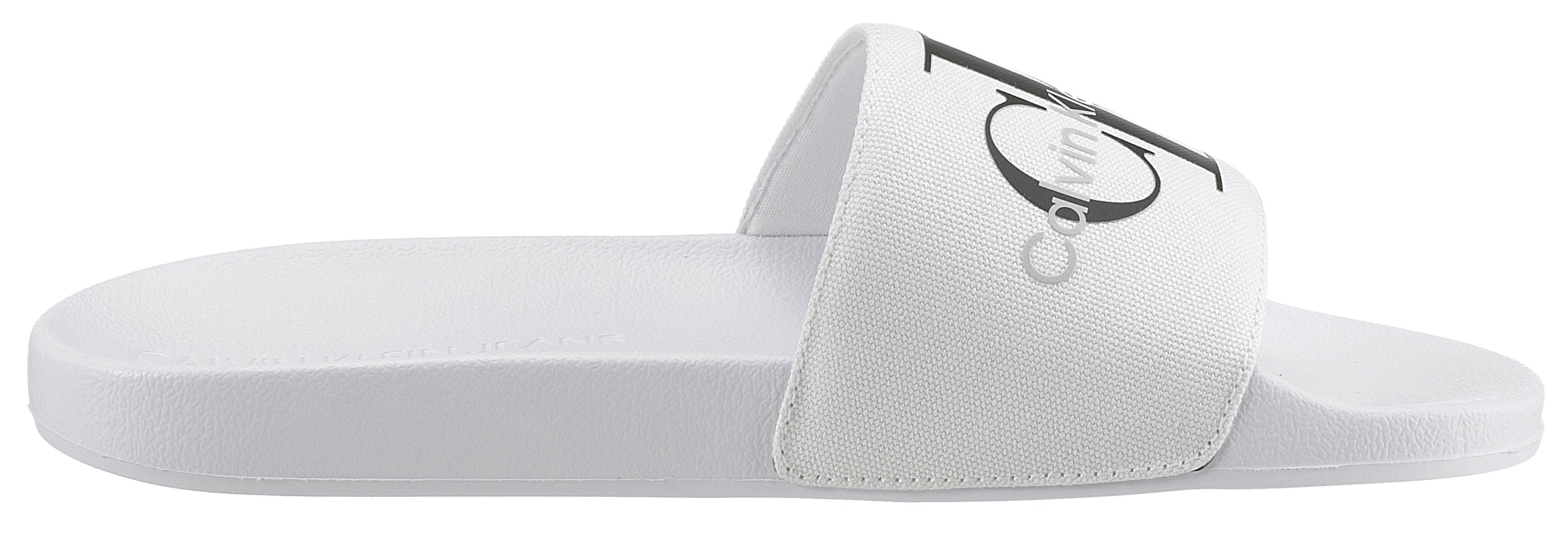 Calvin Klein Jeans Pantolette mit auffälligem Logo, E-Weite (schmal)