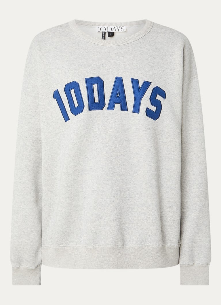 Maglione oversize 10DAYS Raw Edge Statement con logo ricamato