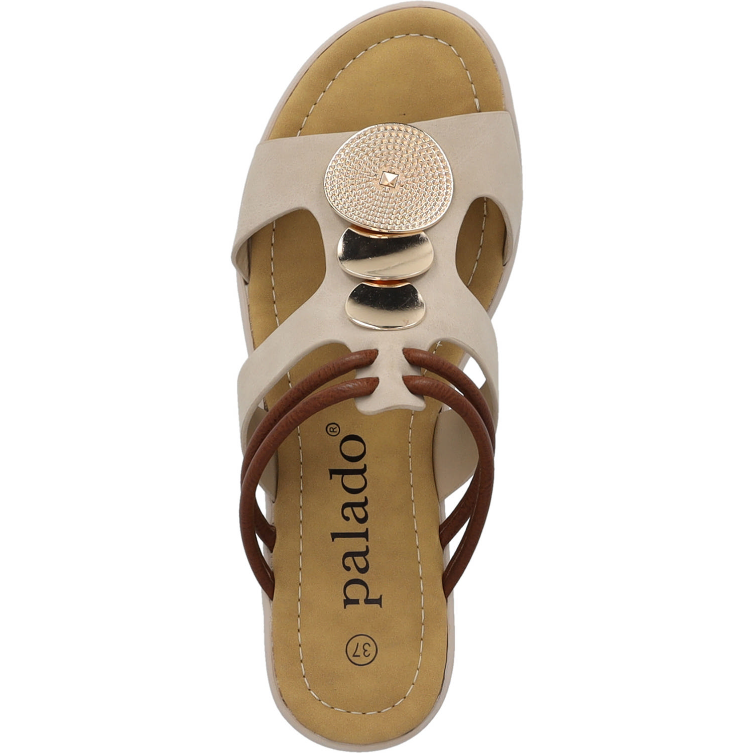 Palado Siolma, Plateau-Pantoletten, Damen, Beige