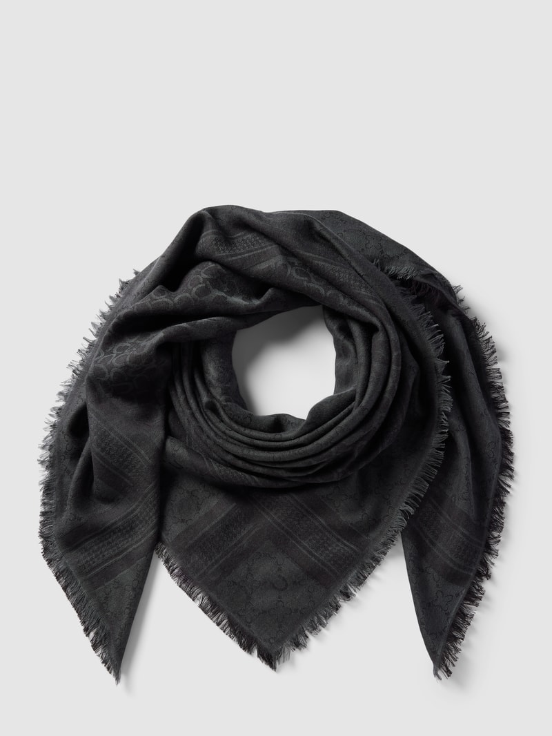 Schal mit Allover-Muster Modell 'Stola' in schwarz