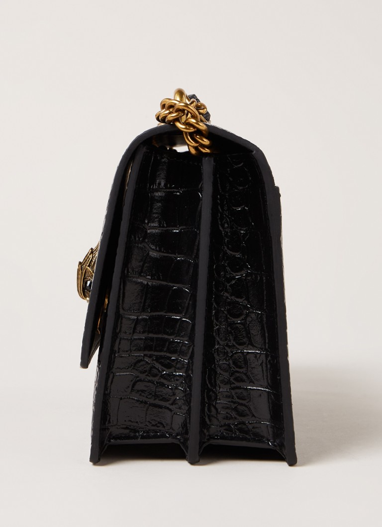 Kurt Geiger Leather crossbody bag with croc texture