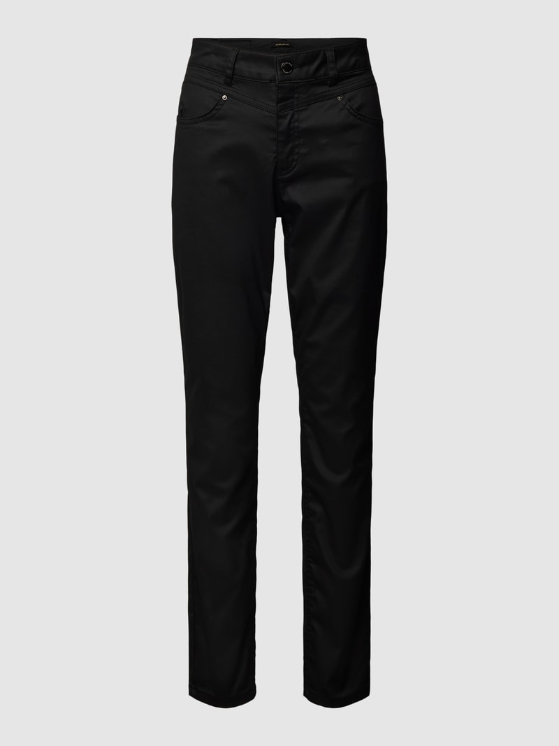 Hose in Leder-Optik in schwarz