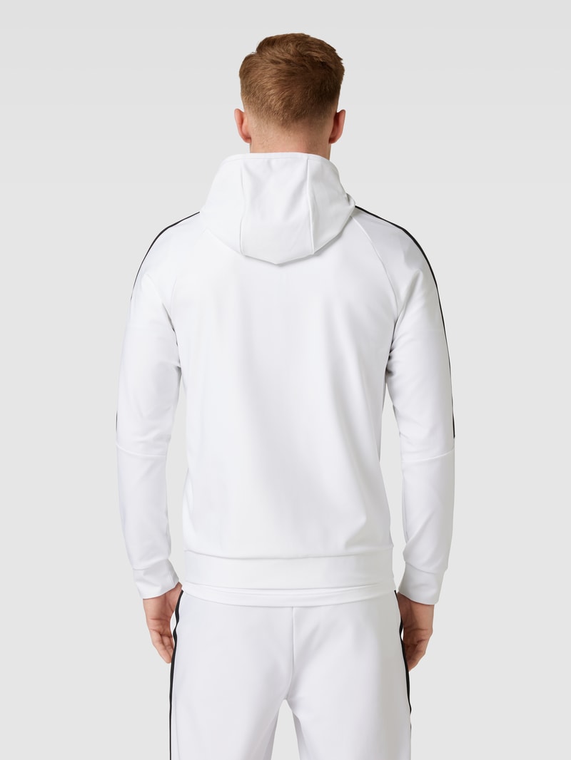 Sweatjacke mit Label-Print Modell 'Sicon' in weiß