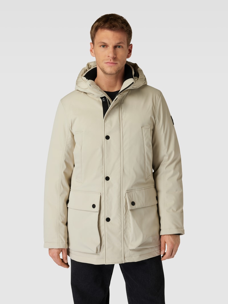 Winterjacke mit Kapuze Modell 'artic' in kitt