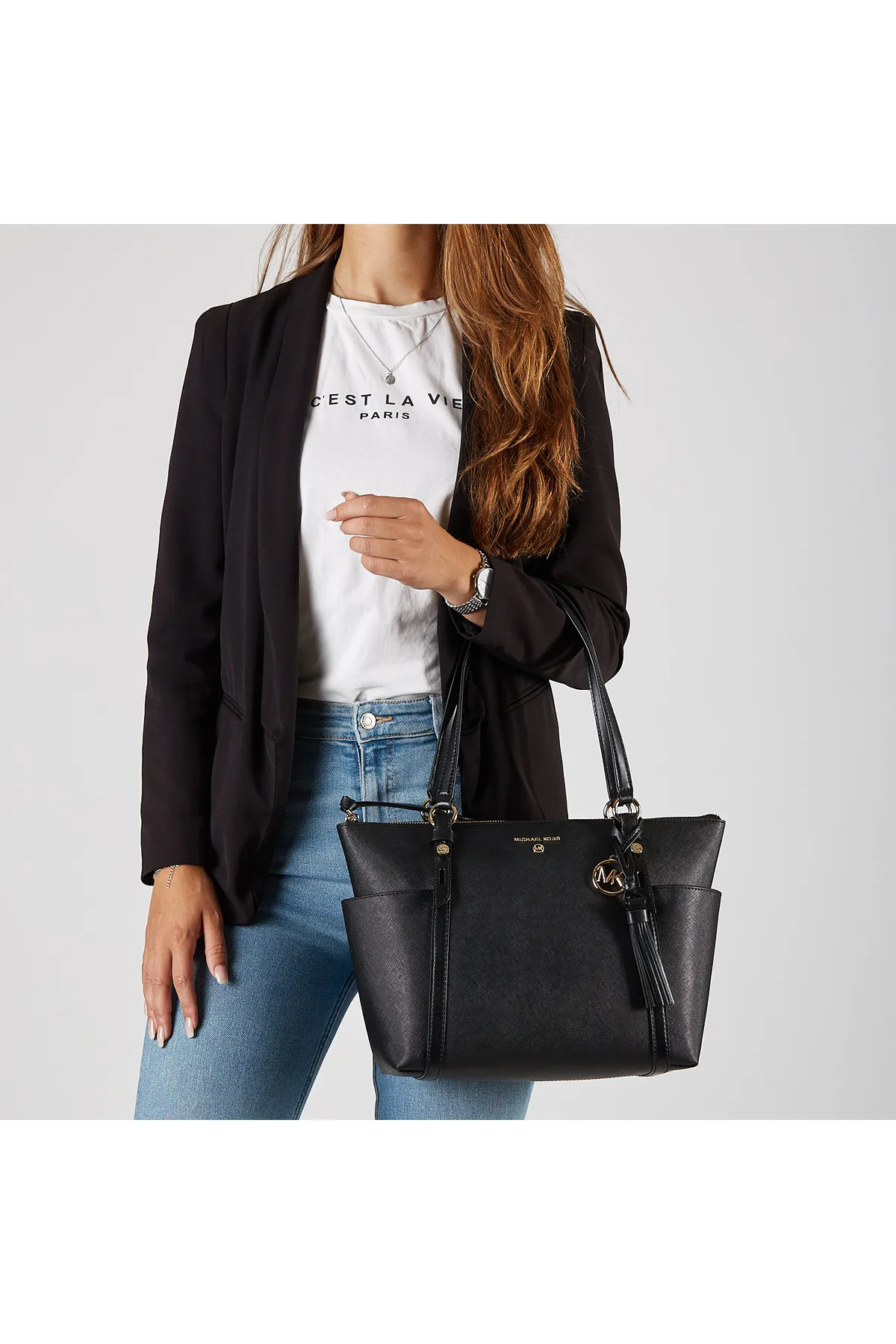 Michael Kors  Michael Kors Sullivan Schwarze Leder Shopper 30T0GNXT2L-001