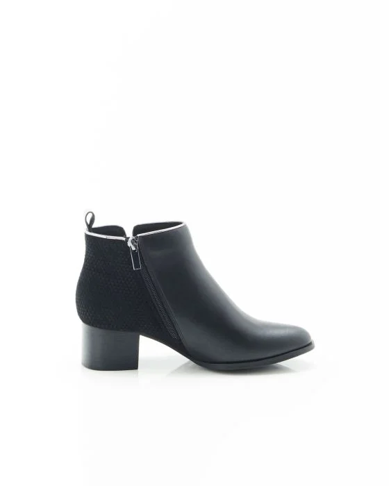 Bottines bi-matières