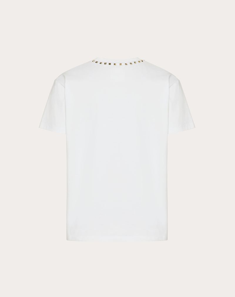 Sort T-shirt med rund hals og nitter fra Untitled i bomuld