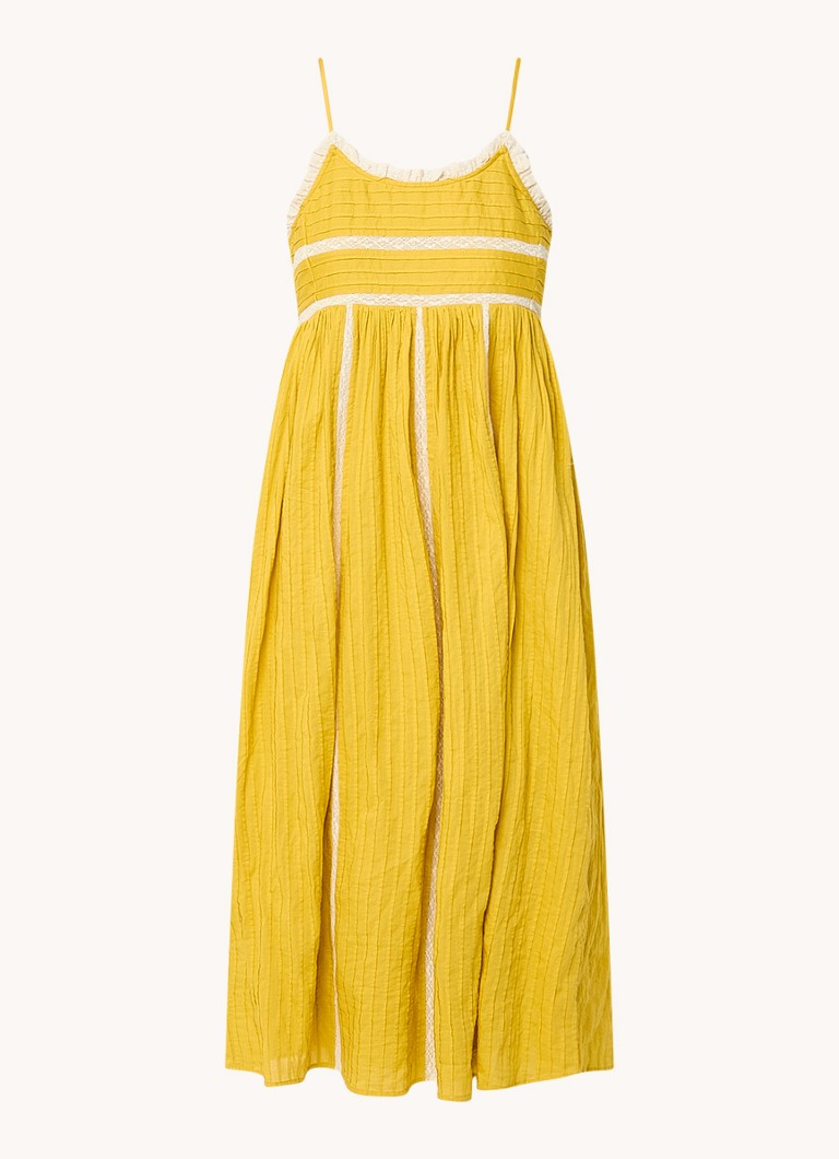 Rochie midi Pensee de la ba&sh cu detalii din dantelă