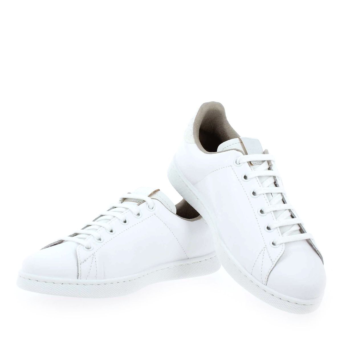 Victoria  1125188 TENIS PIEL VIRUTAS GLITTER - Blanc