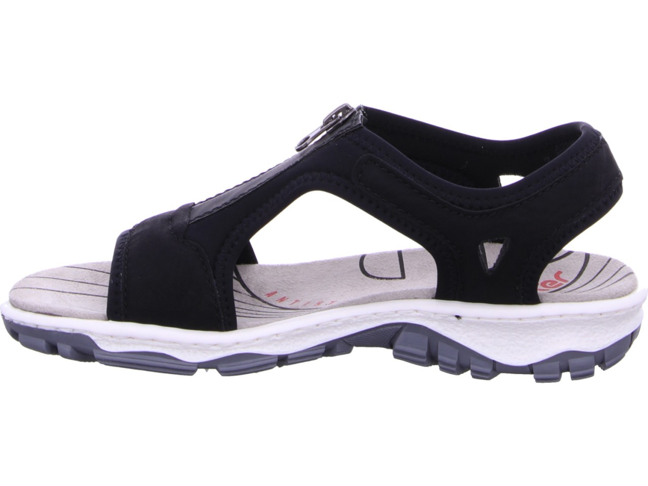 RIEKER Klassische Sandalen schwarz