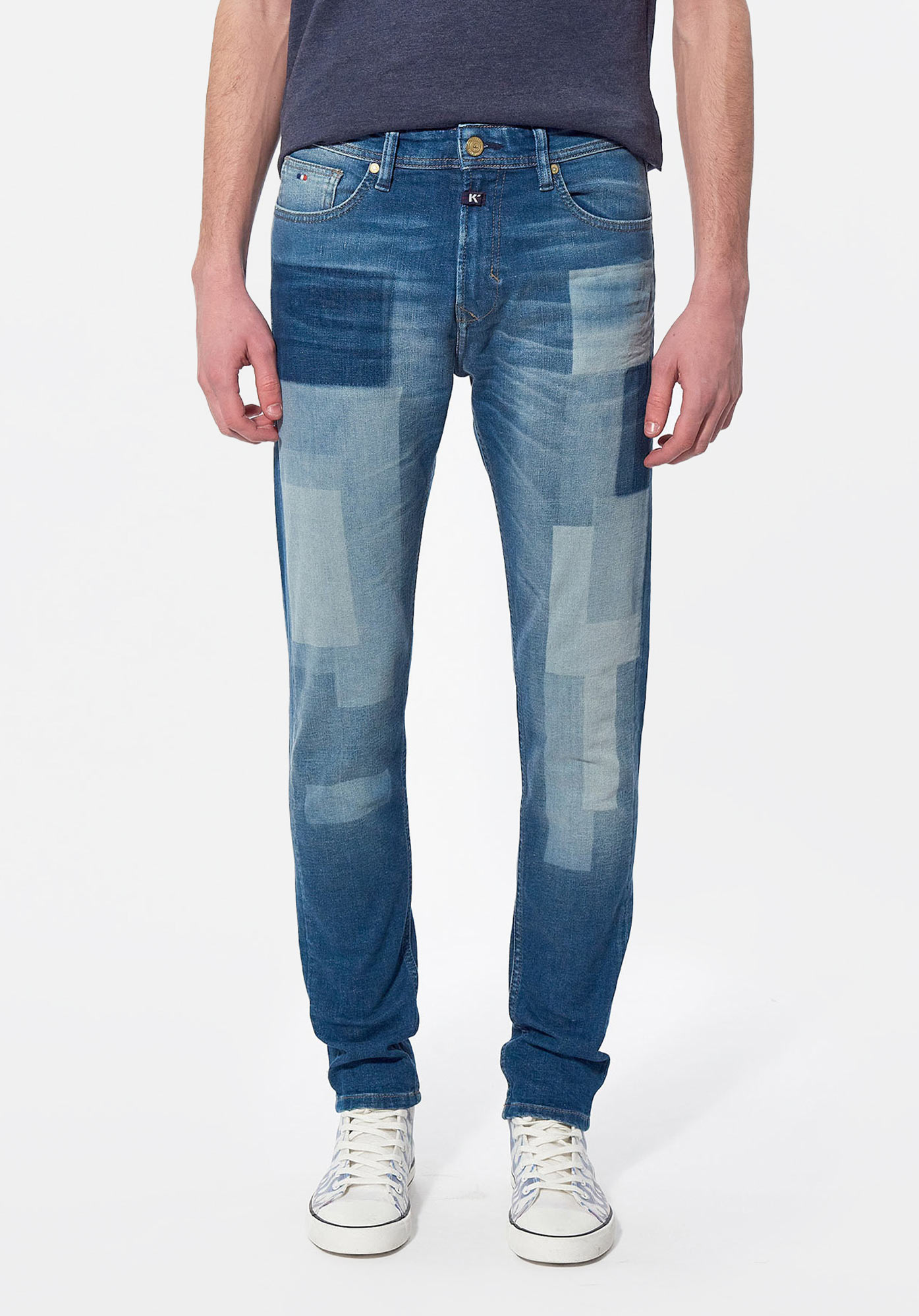 JOSH   Jean slim patchwork Homme