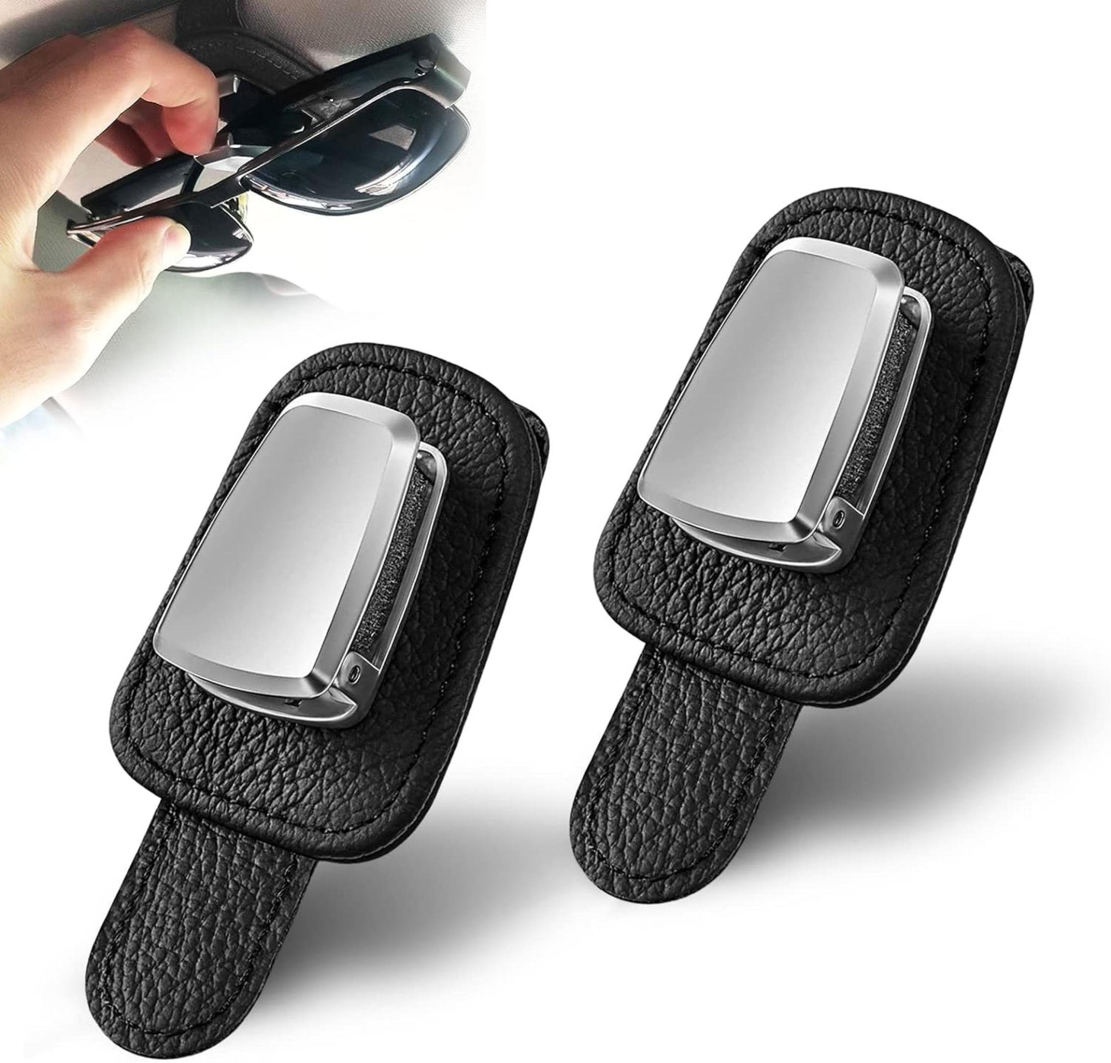 Coonoor Brillenetui 2er-Pack Brillenhalter Auto Sonnenbrillen Brillenhalterung