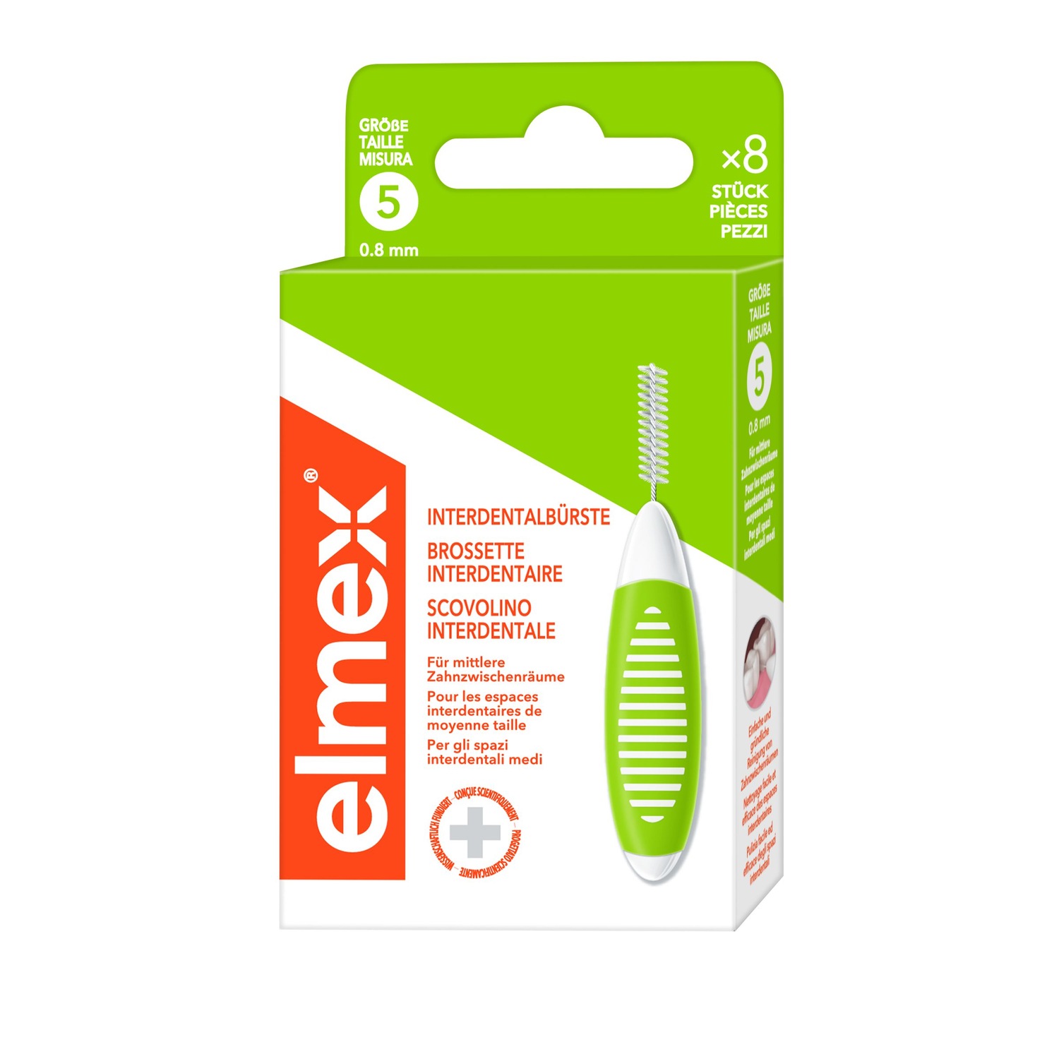 Interdentalbürsten grün. Größe 5. 0.8 mm