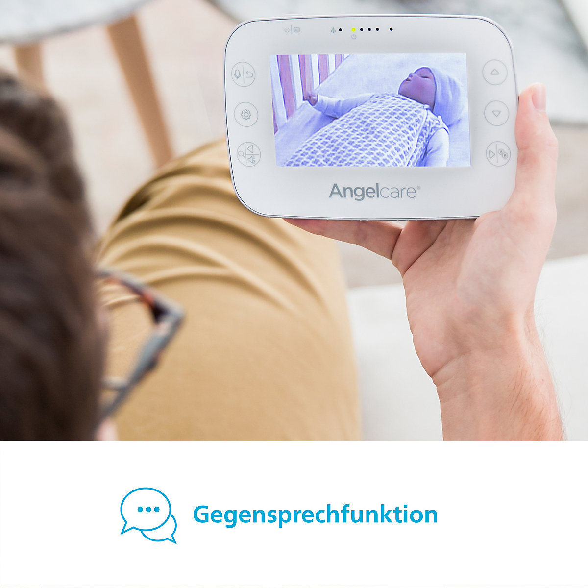 Angelcare® SmartSensor Pro 3: 3-in-1 Baby-Überwachung  Video + Audio + Bewegung mit zwei Wireless Sensormatten