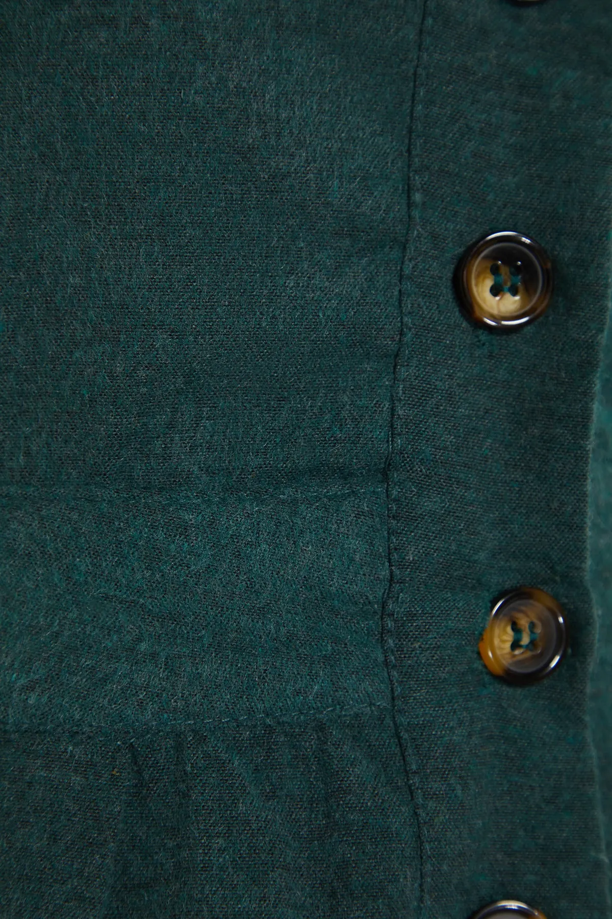 Trendyol Collection  Khakifarbenes Mini-Gilet-Webkleid mit Knöpfen TWOAW21EL1163