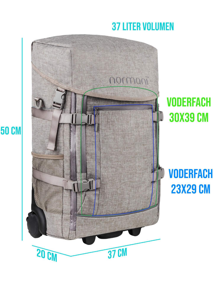 normani Rucksack-Trolley Handgepäck Nara in Beige günstig kaufen onesize
