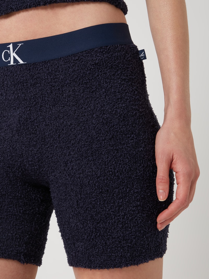 Pyjama-Shorts mit elastischem Bund in dunkelblau
